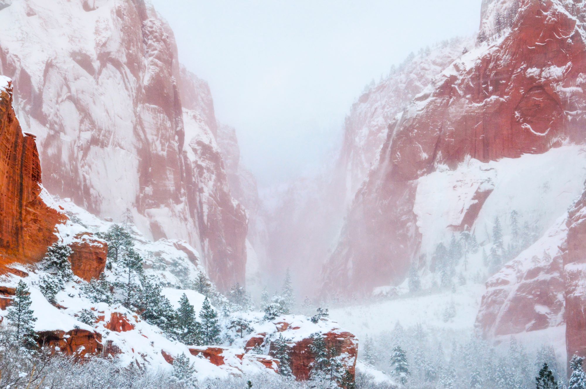 Kolob Canyon in winter.